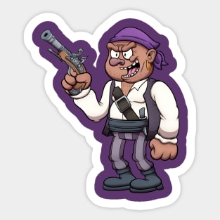 Pirate With Pistol Sticker